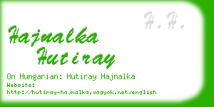 hajnalka hutiray business card